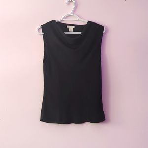 3/25$ H&M Black Sateen Cowl Neck Tank Top